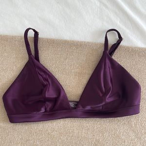 parade purple satin bralette